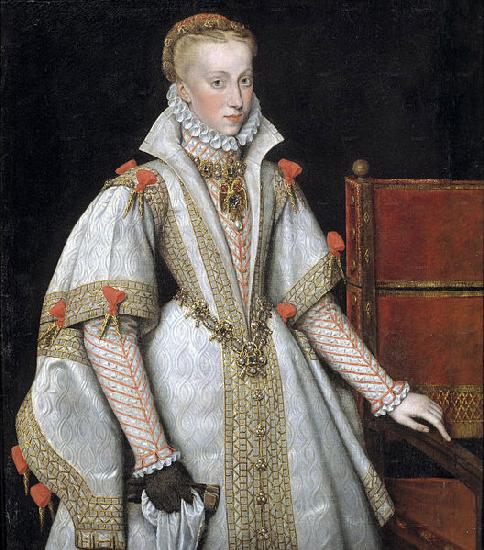 unknow artist A court portrait of Queen Ana de Austria oil painting picture